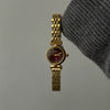 Women's Metal Steel Band Quartz Watch Medieval Style Alloy Case Ordinary Glass Mirror Printed Logo