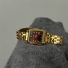 Women's Metal Steel Band Quartz Watch Medieval Style Alloy Case Ordinary Glass Mirror Printed Logo