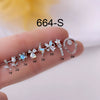 Women's Metal Titanium Steel Fashion Earring With Flower Zircon Design