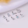 Women's Metal Titanium Steel Fashion Earring With Flower Zircon Design