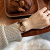 Women's Metal Watch Retro Roman Design Round