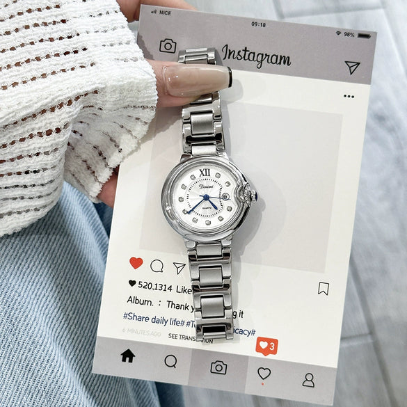 Women's Metal Watch Round Dial Leisure Style