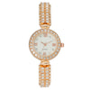 Women's Metal Watch Round Diamondencrusted Fashion Style