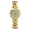 Women's Metal Watch With Diamondencrusted And Round Dial