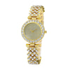 Women's Metal Watch With Diamondencrusted And Round Dial