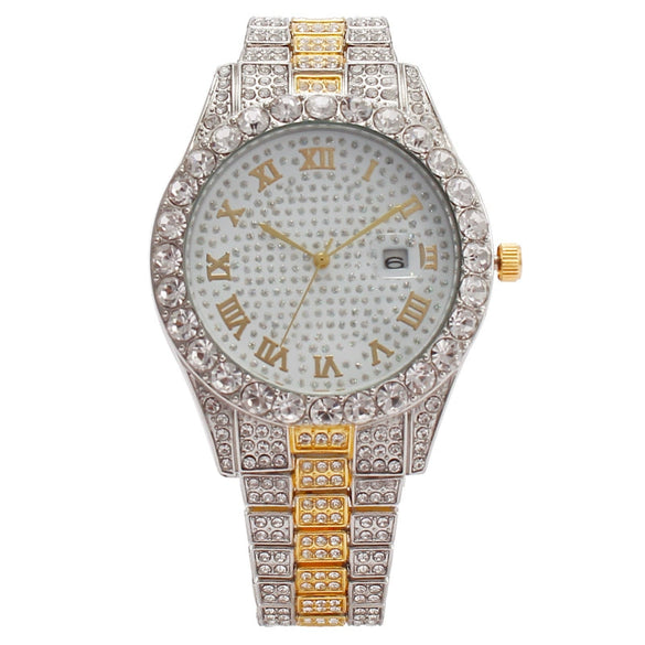 Women's Metal Watch With Roman Pattern And Fashion Style