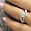 Women's Metal Zircon Diamond Ring With Flower Design Rose Gold Plated