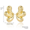 Women's Metallic Geometric Earrings With Electroplating Heart Rhombus Drop Shape Heavy Industry Niche Exaggerated Fashion Personality