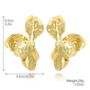 Women's Metallic Geometric Earrings With Electroplating Heart Rhombus Drop Shape Heavy Industry Niche Exaggerated Fashion Personality