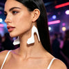Women's Metallic High Heel Shoe Earrings Geometric Exaggerated Design In Iron Alloy With Glossy Spray Painted Finish