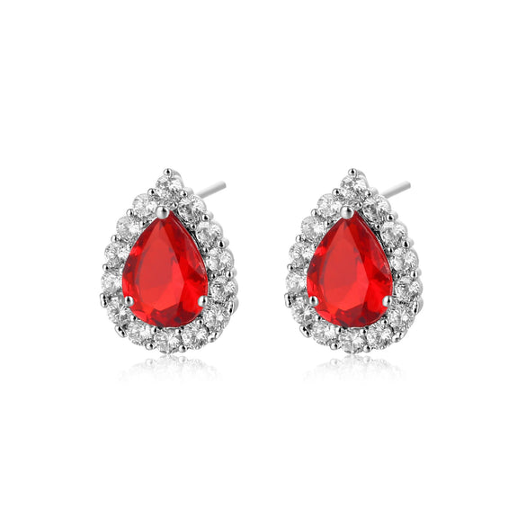 Women's Micro Inlaid Zircon Drop Earrings In Environmental Protection Copper Natural Style Dangle Earrings