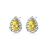 Women's Micro Inlaid Zircon Drop Earrings In Environmental Protection Copper Natural Style Dangle Earrings