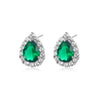 Women's Micro Inlaid Zircon Drop Earrings In Environmental Protection Copper Natural Style Dangle Earrings