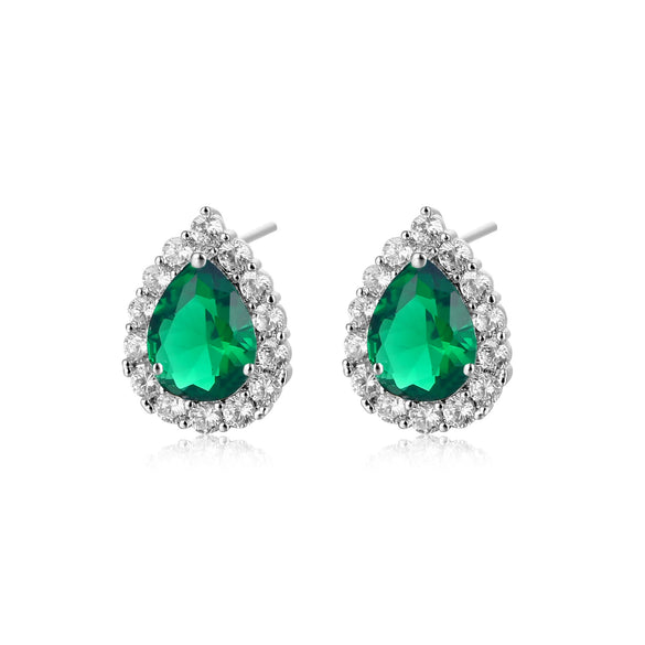 Women's Micro Inlaid Zircon Drop Earrings In Environmental Protection Copper Natural Style Dangle Earrings