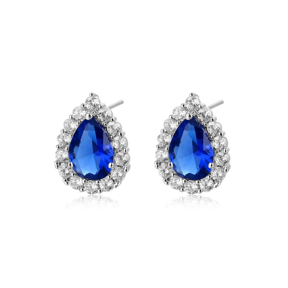 Women's Micro Inlaid Zircon Drop Earrings In Environmental Protection Copper Natural Style Dangle Earrings