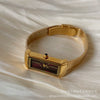 Women's Midcentury Style Alloy Case Quartz Watch With Golden Monkey Strap