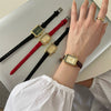 Women's Middle Ancient Style Square Alloy Watch Leisure Style