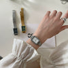 Women's Middle Ancient Style Square Alloy Watch Leisure Style