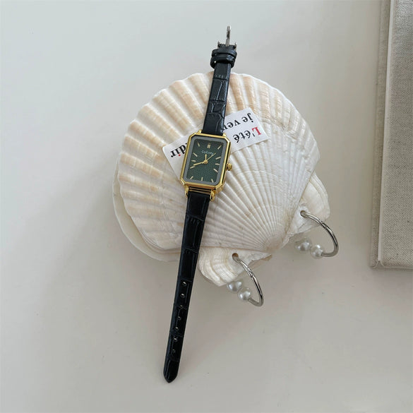 Women's Middle Ancient Style Square Alloy Watch Leisure Style