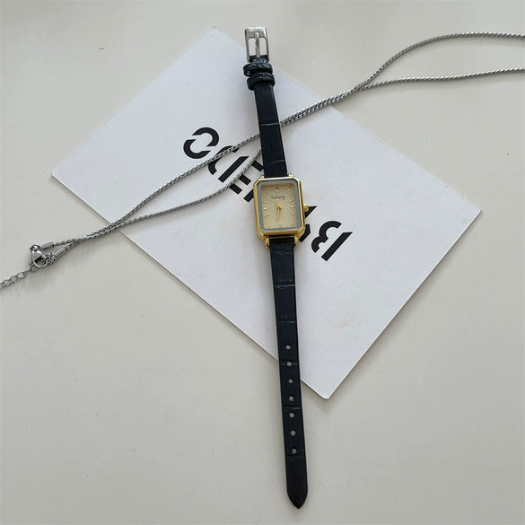 Women's Middle Ancient Style Square Alloy Watch Leisure Style