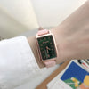 Women's Mini Watch Alloy Case Thin Strap Square Retro Simple Style