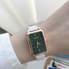Women's Mini Watch Alloy Case Thin Strap Square Retro Simple Style