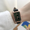 Women's Mini Watch Alloy Case Thin Strap Square Retro Simple Style