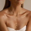 Women's Minimalist Adjustable Water Drop Pendant Necklace With Snake Bone Chain Electroplated Metal Clavicle Chain