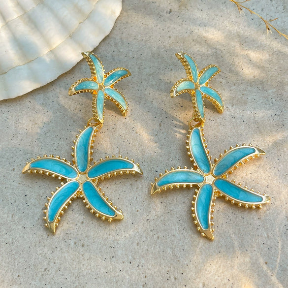Women's Minimalist Alloy Oil Dropping Flower Geometric Earrings
