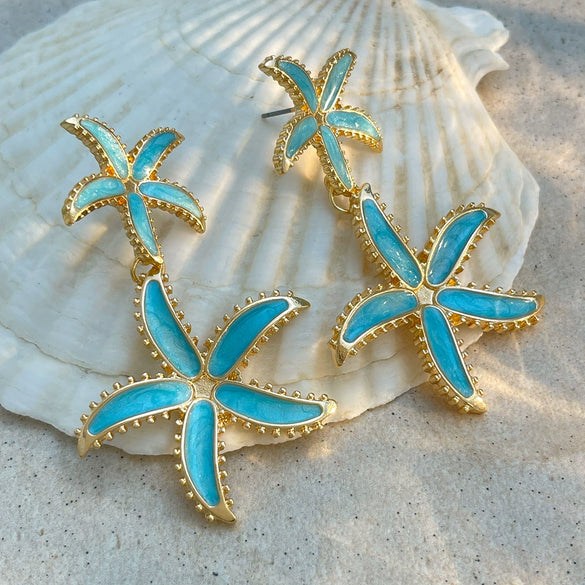 Women's Minimalist Alloy Oil Dropping Flower Geometric Earrings