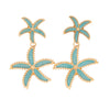 Women's Minimalist Alloy Oil Dropping Flower Geometric Earrings