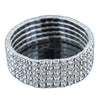 Women's Minimalist Alloy Rhinestone Inlay Elastic Bracelet Luxury Full Diamond Style Bridal Fashion Bracelet
