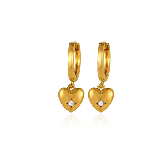 Women's Minimalist Butterfly Pendant Earrings Gold Plated Copper Drop Earrings With Simple Elegant Design For Wholesale