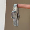 Women's Minimalist Cold Style Square Steel Band Quartz Watch