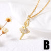 Women's Minimalist Copper Animal Zodiac Pendant Necklace With Gold Plated Electroplating