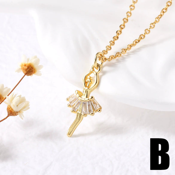 Women's Minimalist Copper Animal Zodiac Pendant Necklace With Gold Plated Electroplating