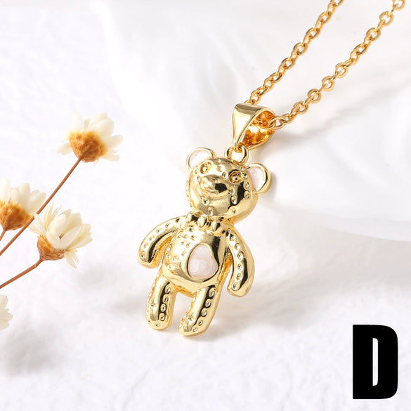 Women's Minimalist Copper Animal Zodiac Pendant Necklace With Gold Plated Electroplating