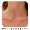 Women's Minimalist Copper Birthstone Drop Pendant Necklace With Electroplated Finish And Regular Chain Versatile Jewelry