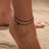Women's Minimalist Copper Cross Anklet With Geometric Design Stackable Fashion Foot Jewelry