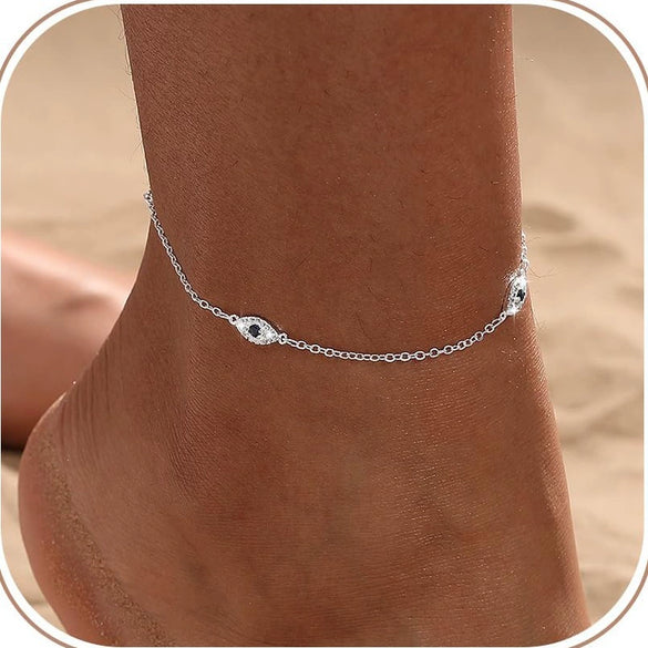 Women's Minimalist Copper Cross Anklet With Geometric Design Stackable Fashion Foot Jewelry