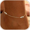 Women's Minimalist Copper Cross Anklet With Geometric Design Stackable Fashion Foot Jewelry