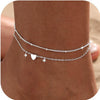 Women's Minimalist Copper Cross Anklet With Geometric Design Stackable Fashion Foot Jewelry