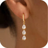 Women's Minimalist Copper Drop Earrings With Bowknot Design Electroplated Fashion Bridal Gift Jewelry