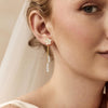 Women's Minimalist Copper Drop Earrings With Bowknot Design Electroplated Fashion Bridal Gift Jewelry