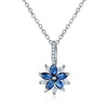 Women's Minimalist Copper Flower Necklace With Zircon Pendant Regular Chain Fashion Jewelry