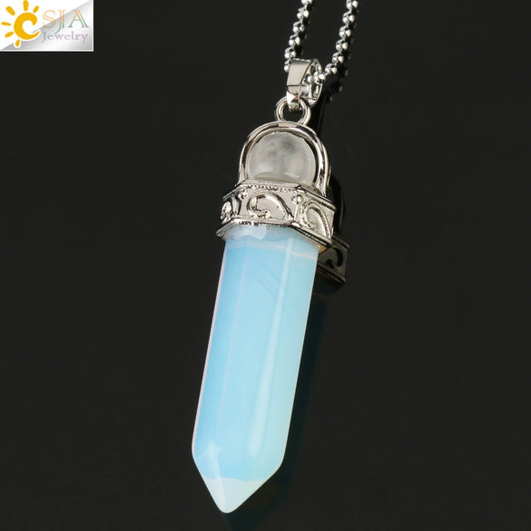 Women's Minimalist Crystal Bullet Pendant Necklace With Ball Chain Fashion Jewelry Accessory