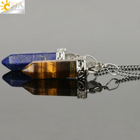 Women's Minimalist Crystal Bullet Pendant Necklace With Ball Chain Fashion Jewelry Accessory