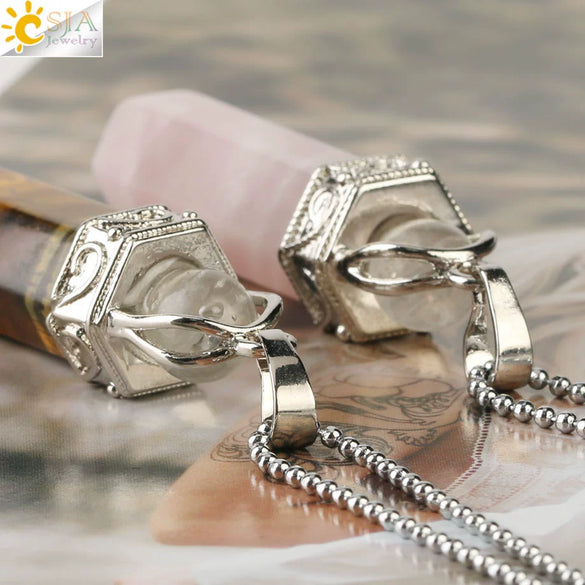 Women's Minimalist Crystal Bullet Pendant Necklace With Ball Chain Fashion Jewelry Accessory