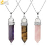 Women's Minimalist Crystal Bullet Pendant Necklace With Ball Chain Fashion Jewelry Accessory