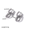 Women's Minimalist Double Ring Geometric Hoop Earrings With Stainless Steel Ear Needles And Vacuum Gold Plated Finish